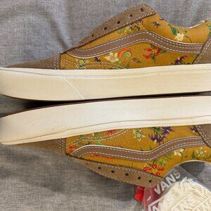 VANS Fatal Floral Golden Brown Sneaker NWT NIB 5.5 men's, 7 women's size!
